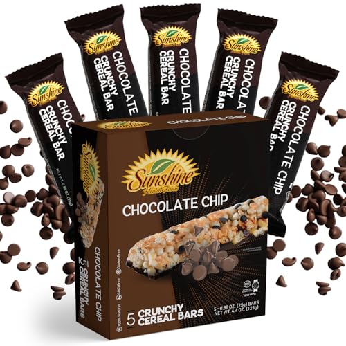 Sunshine Chocolate Chip Crunchy Cereal Bars, 5 pack